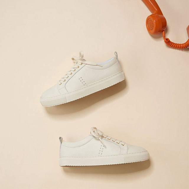 [Recycle] Womens BRIGITTE Leather Off White Sneakers